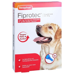 Fiprotec 268 mg Lösung zum Auftropfen für große Hunde 3X2.68 ml Tropfen Produktbild
