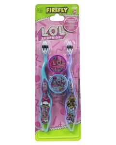 Firefly L.O.L. Surprise! Twin Pack Toothbrushes with Travel Caps produktbillede