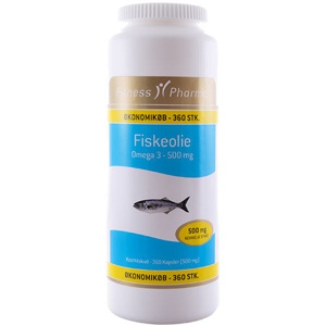 Fitness Pharma Fiskeolie 500 mg 360 kaps. produktbillede