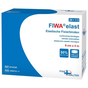 FIXIERBINDE elastisch 8 cmx4 m cellophaniert Produktbild