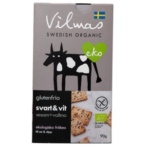 Fjällbergets Bageri Vilmas Kex Eko, Svart & Vit, 90 g produkt bild