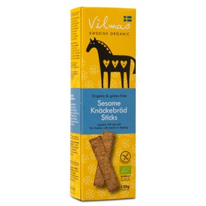 Fjällbergets Bageri Vilmas Knækbrødsstave Sesam 120 g produktbillede