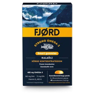Fjord Strong Omega-3 Smart Gummies kalaõli kummikommid N45 toote pilt