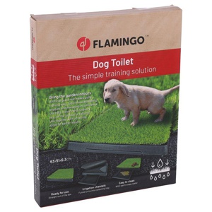 Flamingo Hundetoilette mit Kunstrasen Produktbild