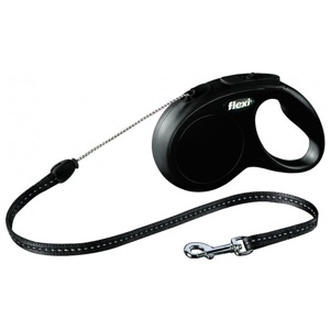 Flexi New Classic Cord Svart - M - 5m produkt bild