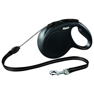 Flexi New Classic Cord Svart - S - 5m produkt bild