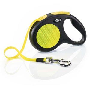 Flexi New Neon Medium 5 m band (Gul) produkt bild