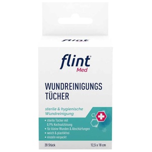 Flint Med Wundreinigungstücher steril 12,5x18 cm, 20 St Tücher Produktbild