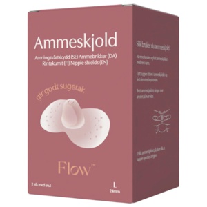 Flow Ammeskjold i silikon, Large, 1 par produktbilde