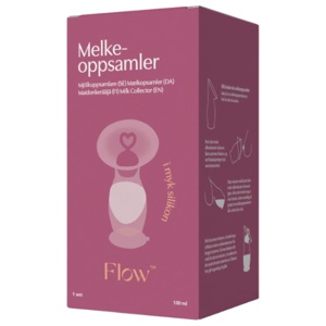 Flow melkeoppsamler m/silikonstopper og lokk 1 stk produktbilde