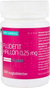 Fludent Hallon, sugtablett 0,25 mg 200 st produkt bild