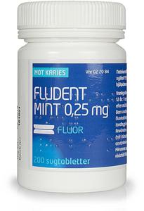 Fludent Mint, sugtablett 0,25 mg, 200 st produkt bild