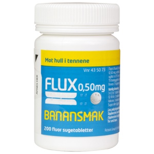 Flux 0,5 mg sugetabletter banan 200 stk produktbilde