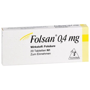FOLSAN 0,4 mg Tabletten Produktbild