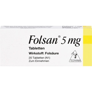 FOLSAN 5 mg Tabletten Produktbild
