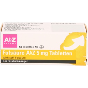 FOLSÄURE AbZ 5 mg Tabletten Produktbild
