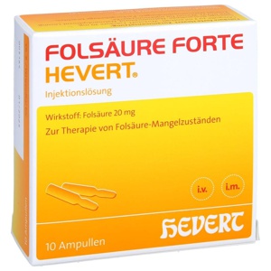 FOLSAeURE-FORTE-Hevert-20-mg-Inj-Loesung-Amp Produktbild