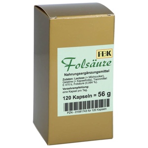 Folsäure Kapseln, 120 St Kapseln Produktbild