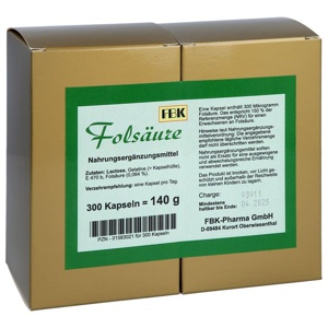 Folsäure Kapseln, 300 St Kapseln Produktbild