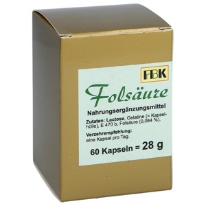 Folsäure Kapseln, 60 St Kapseln Produktbild