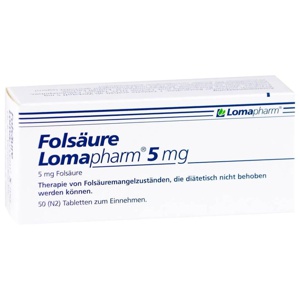 FOLSÄURE LOMAPHARM 5 mg Tabletten Produktbild