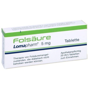 FOLSÄURE LOMAPHARM 5 mg Tabletten Produktbild