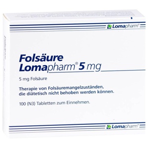 FOLSÄURE LOMAPHARM 5 mg Tabletten Produktbild