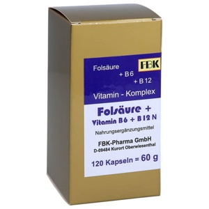 FOLSÄURE+VITAMIN B6+B12 Komplex N Kapseln Produktbild