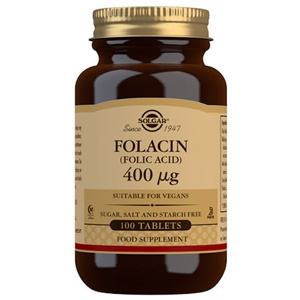 Folsyre 400 mcg - 100 tabletter produktbillede