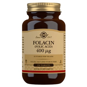 Solgar Folsyre 400 mcg (Folacin) - 250 tab. produktbillede