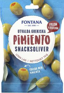 Fontana Grekiska Snacksoliver Pimiento 70 g produkt bild