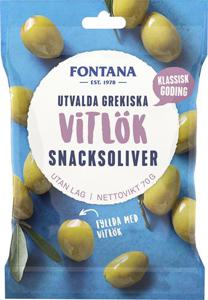 Fontana Snacksoliver Vitlök Fyllda, 70 g produkt bild