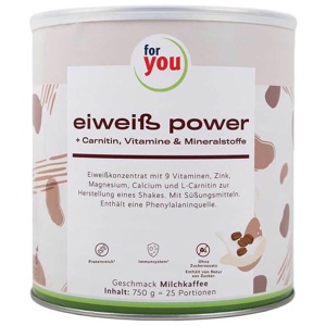 For You Eiweiß Power Milchkaffee, 750 g Pulver Produktbild
