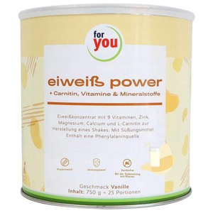 for you eiweiß power Vanille 750 g Pulver Produktbild