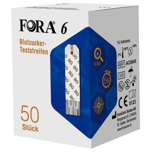 FORA 6 Blutzucker-Teststreifen Produktbild