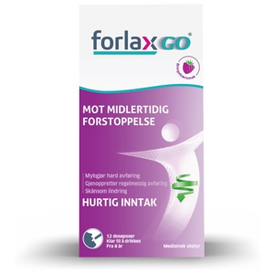 Forlaxgo mot midlertidig forstoppelse 12 doseposer produktbilde