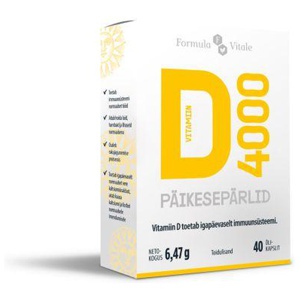 Formula Vitale D-vit päikesepärlid 4000IU N40 toote pilt