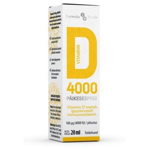 Formula Vitale D-vit päikesesprei 4000IU 20 ml toote pilt