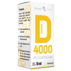 Formula Vitale D-vit päikesetilgad 4000IU 10 ml toote pilt