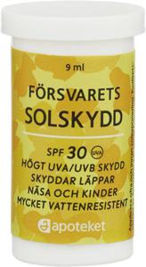 Försvarets Hudsalva Sol SPF 30, 9 ml produkt bild