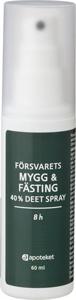 Försvarets Mygg & Fästing 40 % DEET Spray, 60 ml produkt bild