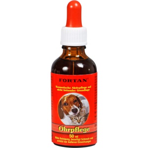 Fortan Ohrpflegemittel vet. (für Tiere), 50 ml Flüssigkeit Produktbild