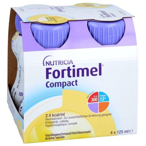 Fortimel Compact 2.4 Trinknahrung Vanille 4X125 ml Flüssigkeit Produktbild