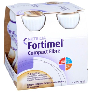 Fortimel Compact Fibre 2.4 Trinknahrung Cappuccino 4X125 ml Flüssigkeit Produktbild