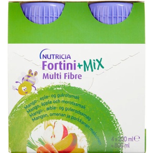 Nutricia Fortini +Mix Multi Fibre mango-, æble- og gulerodssmag produktbillede