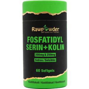 Fosfatidylserin 200mg + Fosfatidylkolin 250mg 60 Softgels - Rawpowder produkt bild