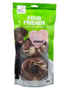 FourFriends Dog Duck Steak Donut 2-pack produkt bild
