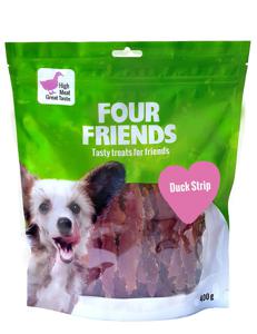 FourFriends Dog Duck Strip 400 g produkt bild