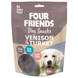 FourFriends Dog Snacks Venison & Turkey 200 g produkt bild