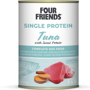 FourFriends Dog Tuna & Sweet Potato 400 g burk produkt bild